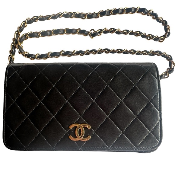 CHANEL Full Flap Quilted Classic Handbag vintage authentic - Picture 1 of 16